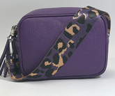GEMMA Crossbody Leather Bag Purple